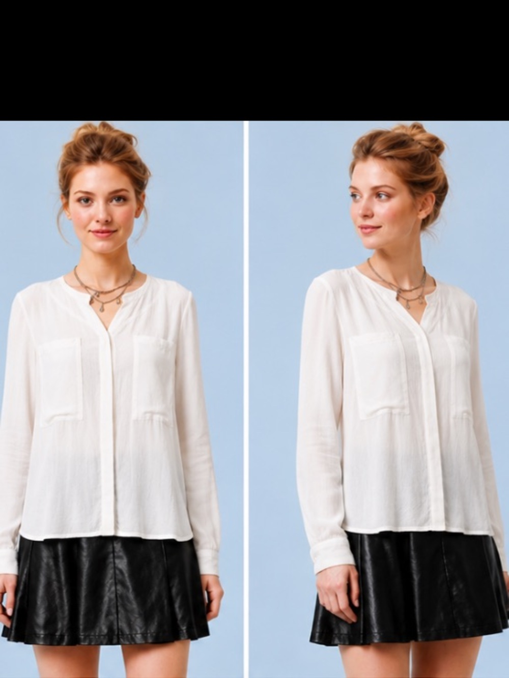 Anthropologie Maeve Clara Split Back Top